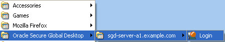 Screen capture showing Integrated mode log in option on the desktop Start or Launch Menu.