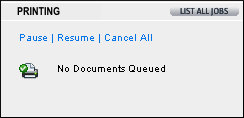 Screenshot Showing the Printing Area on the SGD Webtop